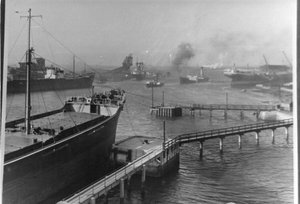 Blick auf den Blyth-Hafen von Unbekannt