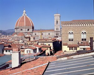 Ansicht der Kathedrale, Campanile und Orsanmichele von Unbekannt