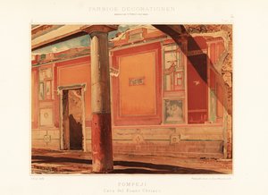 Ansicht des Hauses des betrunkenen Fauns, Pompeji. 1896 (Chromolithographie) von Unbekannter Künstler