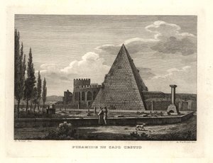 Ansicht der Pyramide des Cestius, Rom, gebaut für Gaius Cestius von Unbekannt