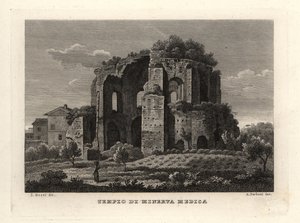 Ansicht des Tempels der Minerva Medica, Tempio di Minerva Medica, oder Nymphaeum, Rom von Unbekannt