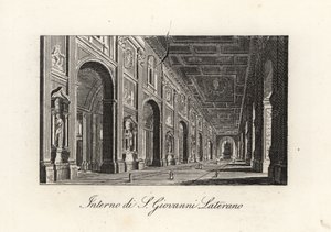 Innenansicht der Erz-Basilika St. Johannes im Lateran, S. Giovanni Laterano, Rom