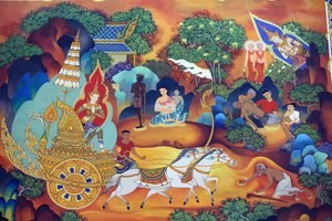 Wat Ananda Metyarama Thai-Buddhistischer Tempel. Gemälde des Lebens des Buddha, 20160818, Singapur, Singapur von Unbekannt