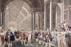 Hochzeit von Napoleon I. und Marie-Louise im Louvre-Palast, ca. 1810 (Gravur)