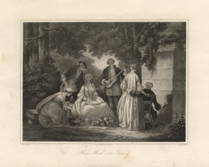Wein, Weib und Gesang, Triest, ca. 1850 (Gravur)