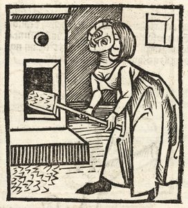 Frau mit Schaufel