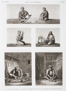 Wolle & Kammgarn, Spinnen Textil- und Holzarbeiter, Ägypten, ca. 1798