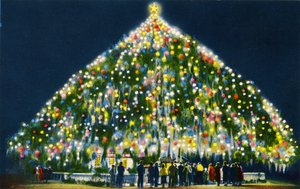 Größter lebender Weihnachtsbaum der Welt, Wilmington von Unbekannter Künstler