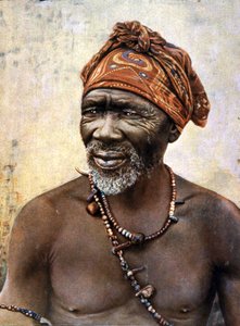 Porträt eines Zulu-Arztes, späte 19. Jahrhundert von Unbekannter Künstler