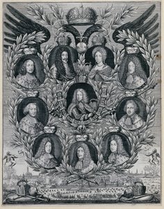 Joseph I. mit Eltern und Kurfürsten