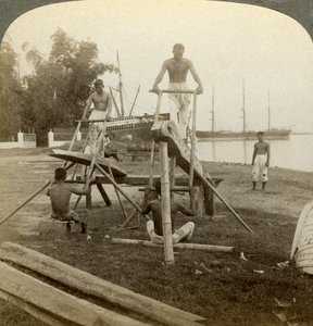 Ein philippinisches Sägewerk, Cebu, Philippinen