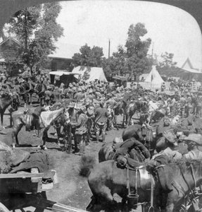Ankunft von General Cronje am Modder River als Kriegsgefangener, Südafrika, Burenkrieg, 1901