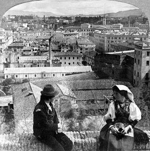Aventin-Hügel und die Albaner Berge, Rom, Italien