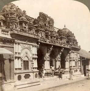 Fein geschnitzte Verzierungen eines Hindu-Buddhistischen Tempels, Colombo, Ceylon, 1902