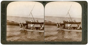 Fischer auf dem See Genezareth, Palästina, 1900 von Underwood and Underwood