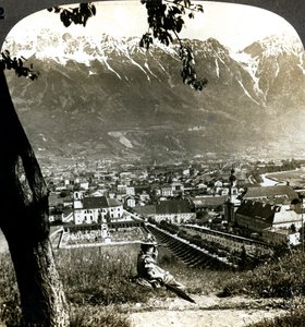 Innsbruck und die Bayerischen Alpen, Tirol, Österreich von Underwood and Underwood