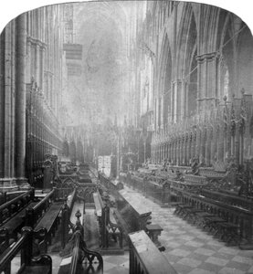 Innenansicht der Westminster Abbey, London, spätes 19. Jahrhundert von Underwood and Underwood