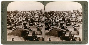 Jerusalem, gesehen von der nördlichen Mauer, Palästina, 1897 von Underwood and Underwood