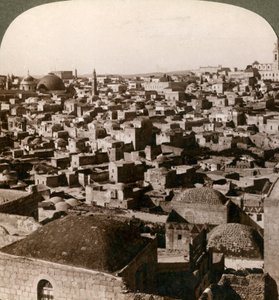 Jerusalem, gesehen von der nördlichen Mauer, Palästina, 1897 von Underwood and Underwood