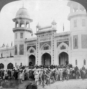Lord Curzon eröffnet die indische Kunstausstellung, Delhi, Indien, 1903 von Underwood and Underwood