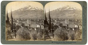 Luzern und der Pilatus, Schweiz, 1903 von Underwood and Underwood