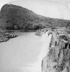 Mittlere Fälle des Tugela-Flusses von einem Burenlager, nahe Colenso, Südafrika, 2. Burenkrieg, 1901