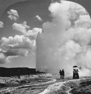 Old Faithful Geysir, Yellowstone-Nationalpark, USA, frühes 19. Jahrhundert