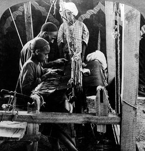 Schalweber, Kaschmir, Indien, ca. 1900er