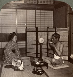 Abendessen in einem Hotel, Hiroshima, Japan, 1904