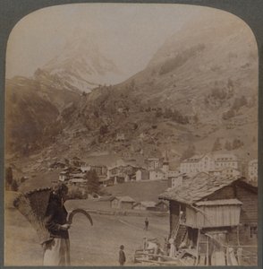 Das Heiligtum der Alpengeister - das charmante Zermatt und das Matterhorn, Schweiz, 1901 von Underwood and Underwood