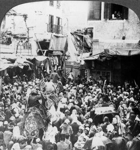 Die Parade des Heiligen Teppichs mit dem Mahmal, Kairo, Ägypten, 1905