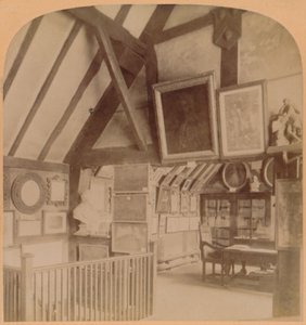 Die Bibliothek im Shakespeare-Haus, Stratford-on-Avon, England, 1900