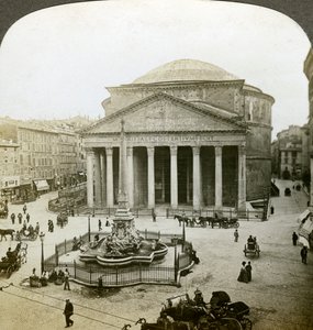 Das Pantheon und die Piazza della Rotunda, Rom, Italien von Underwood and Underwood