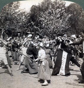 Der kriegerische Geist der japanischen Jugend, Tokio, Japan, 1896