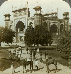 Grab von Akbar, Sikandarah, Uttar Pradesh, Indien, um 1900er Jahre von Underwood and Underwood