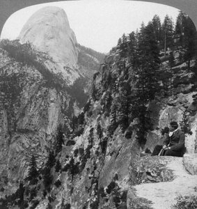 Blick vom Gletschercanyon auf den Half Dome, Yosemite Valley, Kalifornien, USA, 1902