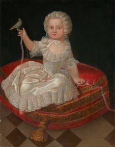 Mädchen auf einem Hocker