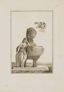 Mythologische Figur trauert über das Grab von Ludwig XVI von Unidentified