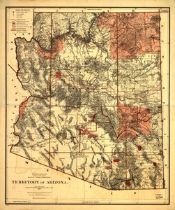 Territorium von Arizona von United States. General Land Office