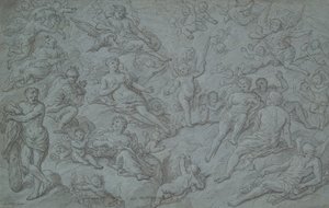 Versammlung der Götter und Herkules