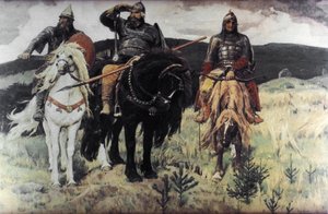 Bogatyri (Die Helden) von Viktor Mikhailovich Vasnetsov, 1898 von Unknown