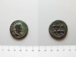 Münze von Valerian, Kaiser von Rom; Gallienus, Kaiser von Rom aus Anazarbus von Unknown