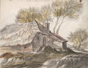Hütte (recto); Schuppen (verso) von Unknown