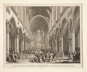 Die große Kirche in Haarlem, überwältigt von den Soldaten von Unknown