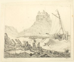 Hafen mit altem Schloss von Unknown