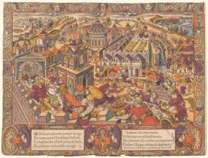 Jerusalem wird eingenommen und verbrannt; König Seleucis hat seine Augen ausgestochen. Und Jeremia wird nach Babylon gebracht. Jeremia 39-43, Nr. 6, Die Geschichte von Jeremia