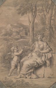 Porträt einer Frau als Flora
