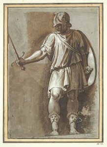 Stehender Krieger, von Polidoro von Unknown