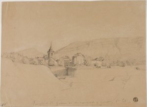 Die Kirche Saint-Gervais von den Stadtmauern in Genf gesehen