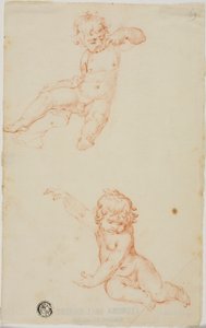 Zwei sitzende Putti